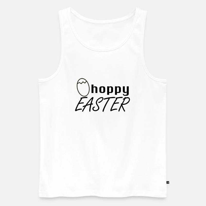 Hoppy Easter - Männer Premium Bio Tank Top - Weiß