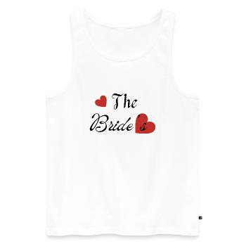 The bride’s -la mariée - Débardeur bio Premium Homme - blanc - Devant - Michal (187cm)