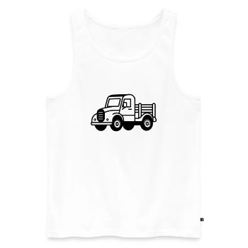 Lkw - Männer Premium Bio Tank Top - Weiß - Vorne - Michal (187cm)