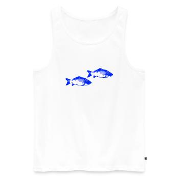 Poissons - Débardeur bio Premium Homme - blanc - Devant - Michal (187cm)