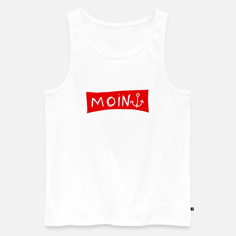 Moin - Männer Premium Bio Tank Top - Weiß