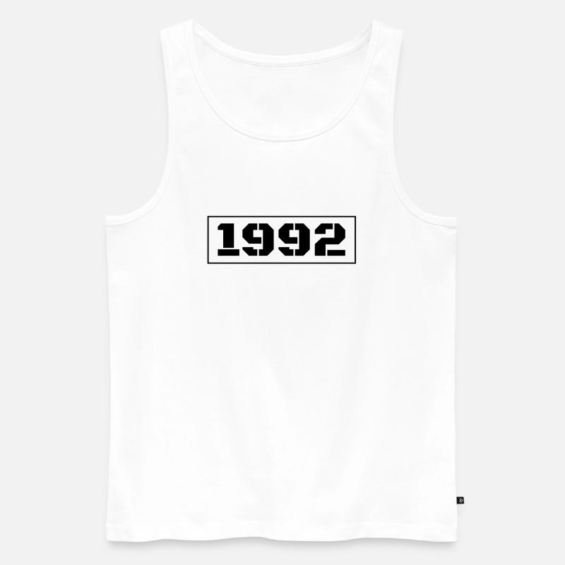 1992 black - Männer Premium Bio Tank Top - Weiß