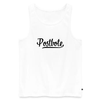 Postbote - Männer Premium Bio Tank Top - Weiß - Vorne - Michal (187cm)