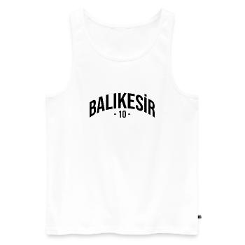 Balikesir 10 Türkei Turkiye Geschenk Urlaub Türk - Männer Premium Bio Tank Top - Weiß - Vorne - AI Model Male 178 light (178cm)