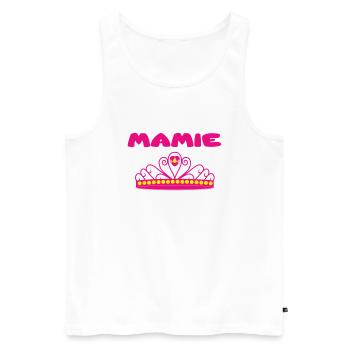 MAMIE - Débardeur bio Premium Homme - blanc - Devant - Michal (187cm)