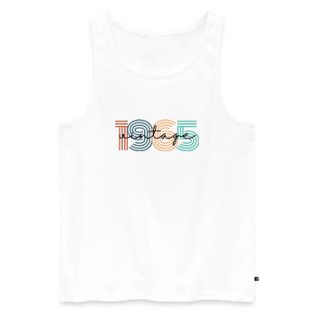 1965 Vintage Retro - Men's Premium Organic Tank Top - white - Front - Michal (187cm)
