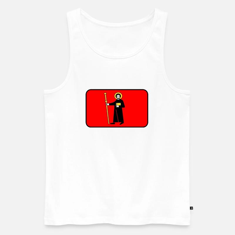 Flaggenvignette oder Logo von Glarus - Männer Premium Bio Tank Top - Weiß