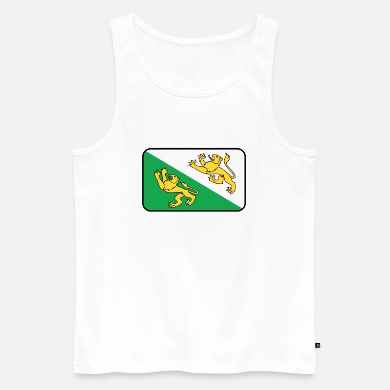 Flaggenvignette oder Logo des Thurgaus - Männer Premium Bio Tank Top - Weiß