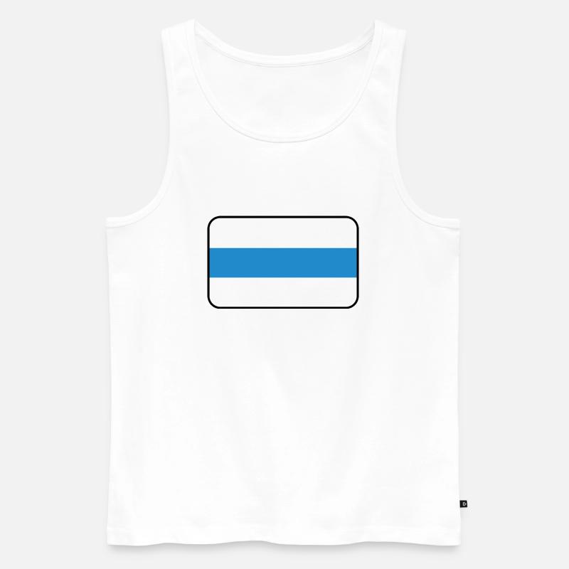 Flaggenvignette oder Logo von Zug - Männer Premium Bio Tank Top - Weiß