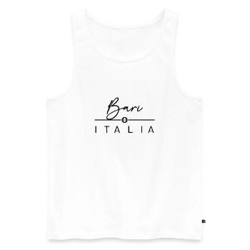 Italia - Bari - Italien - Italy - Débardeur bio Premium Homme - blanc - Devant - AI Model Male 178 light (178cm)
