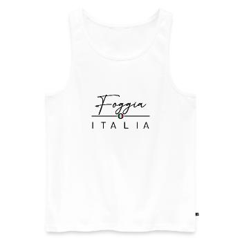 Italia - Foggia - Italien - Italy - Débardeur bio Premium Homme - blanc - Devant - AI Model Male 178 light (178cm)