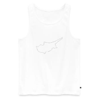 Zypern - Männer Premium Bio Tank Top - Weiß - Vorne - AI Model Male 178 light (178cm)