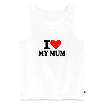 Mum - Men's Premium Organic Tank Top - white - Front - AI Model Male 178 light (178cm)