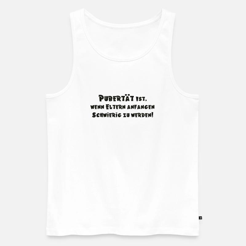 pubertaet_ist - Männer Premium Bio Tank Top - Weiß