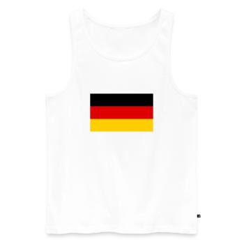deutschland - Débardeur bio Premium Homme - blanc - Devant - AI Model Male 178 light (178cm)