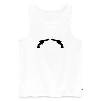 gun2 - Débardeur bio Premium Homme - blanc - Devant - Michal (187cm)