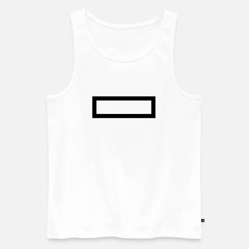 Rechteck - Männer Premium Bio Tank Top - Weiß