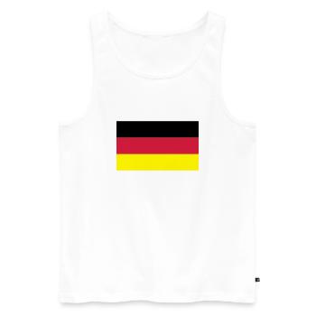 Germany - Men's Premium Organic Tank Top - white - Front - AI Model Male 178 light (178cm)