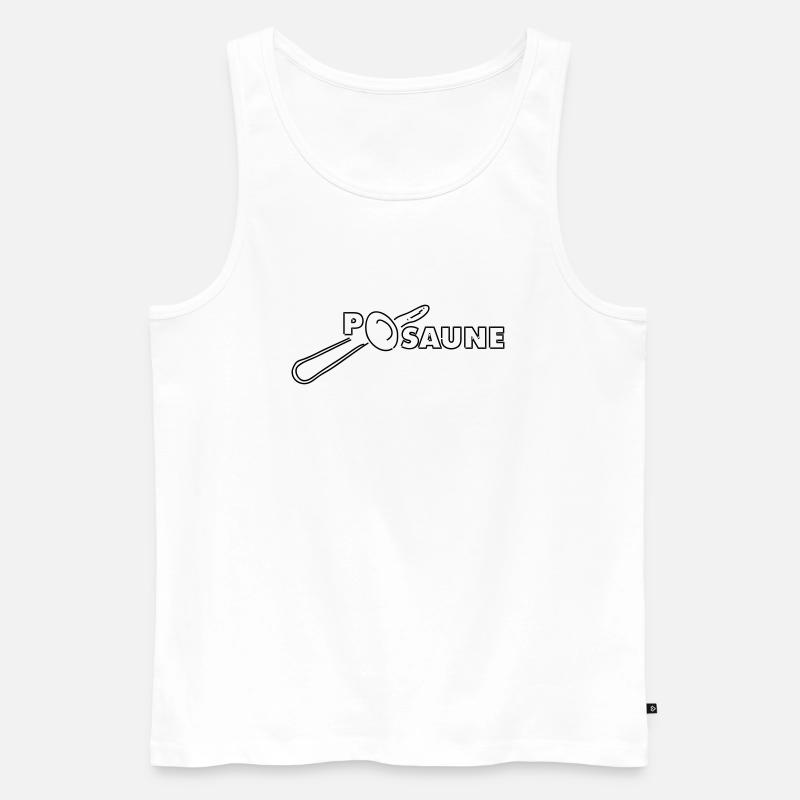 posaune - Männer Premium Bio Tank Top - Weiß