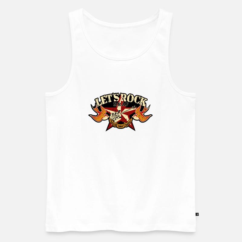 Let's Rock - Männer Premium Bio Tank Top - Weiß