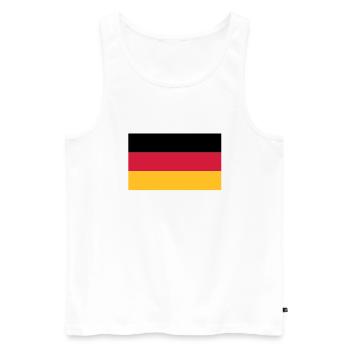 flag_german - Men's Premium Organic Tank Top - white - Front - AI Model Male 178 light (178cm)