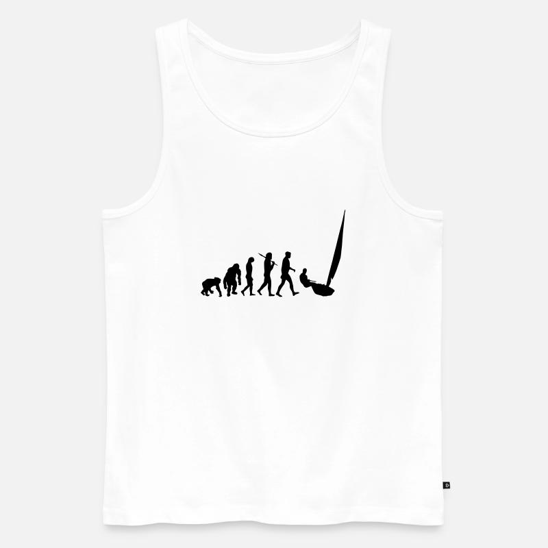 Evolution Sailing - Men's Premium Organic Tank Top - white