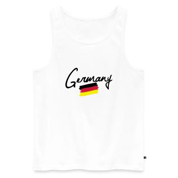 germany - Männer Premium Bio Tank Top - Weiß - Vorne - Michal (187cm)
