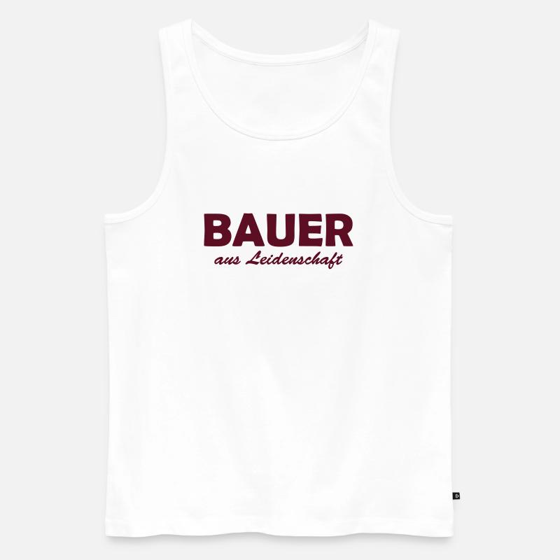 bauer - Männer Premium Bio Tank Top - Weiß