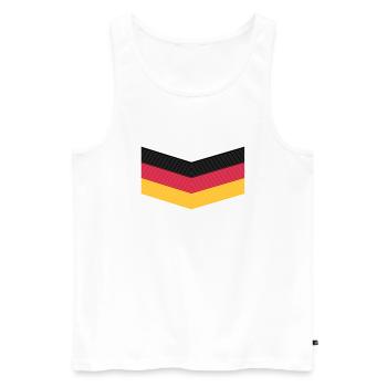 Deutschland Trikot - Männer Premium Bio Tank Top - Weiß - Vorne - AI Model Male 178 light (178cm)
