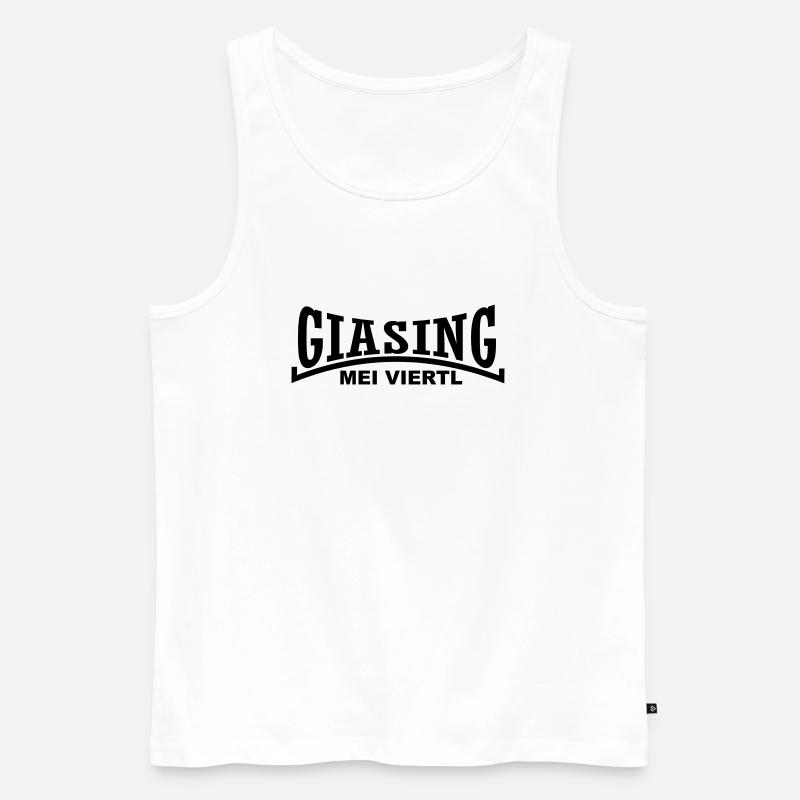 Giasing mei Viertl - Männer Premium Bio Tank Top - Weiß