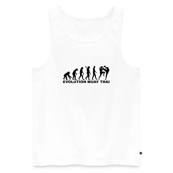 Muay Thai - Männer Premium Bio Tank Top - Weiß - Vorne - AI Model Male 178 light (178cm)