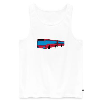 Bus - Männer Premium Bio Tank Top - Weiß - Vorne - Michal (187cm)