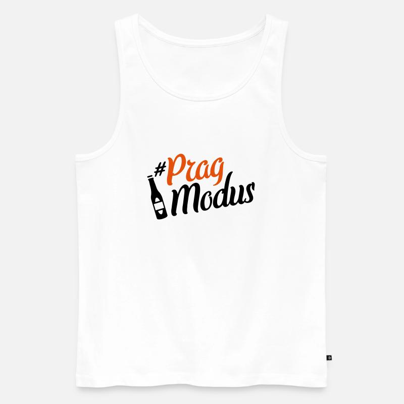 prag modus beer - Männer Premium Bio Tank Top - Weiß