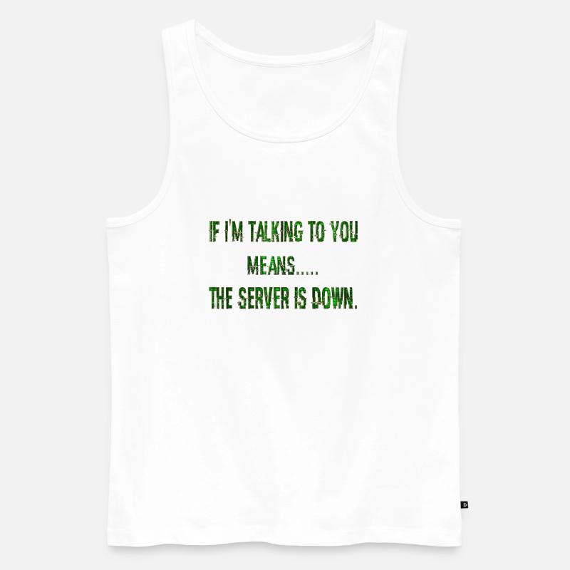 Hacking hacker hacker computer cybersecurity - Men's Premium Organic Tank Top - white