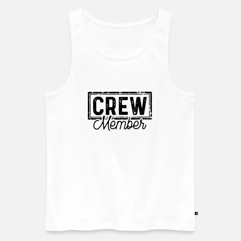 Crew Member - Männer Premium Bio Tank Top - Weiß