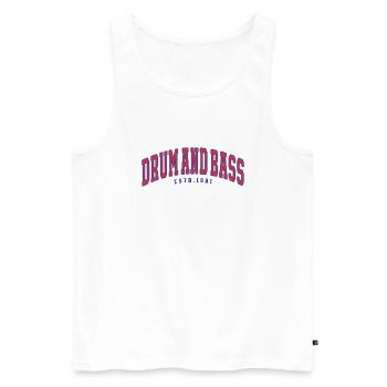 Drum And Bass Jersey - Men's Premium Organic Tank Top - white - Front - Michal (187cm)