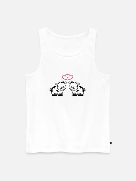 cows in love - Männer Premium Bio Tank Top - Weiß