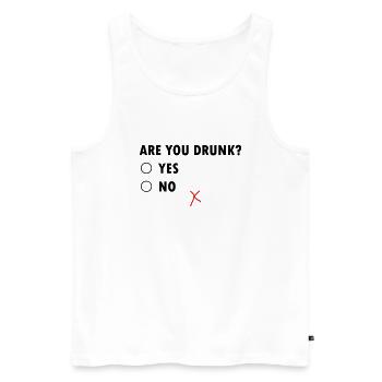 Are You Drunk? Yes No - Männer Premium Bio Tank Top - Weiß - Vorne - AI Model Male 178 light (178cm)