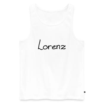 Lorenz - Männer Premium Bio Tank Top - Weiß - Vorne - Michal (187cm)