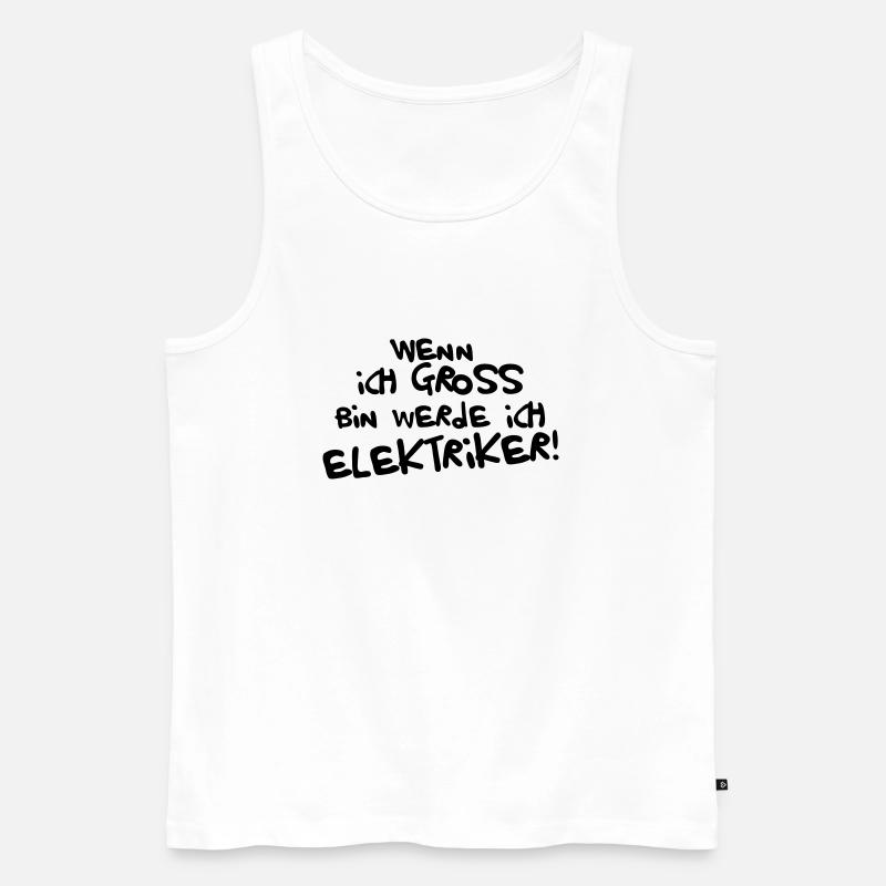 Ich werde Elektriker - Männer Premium Bio Tank Top - Weiß