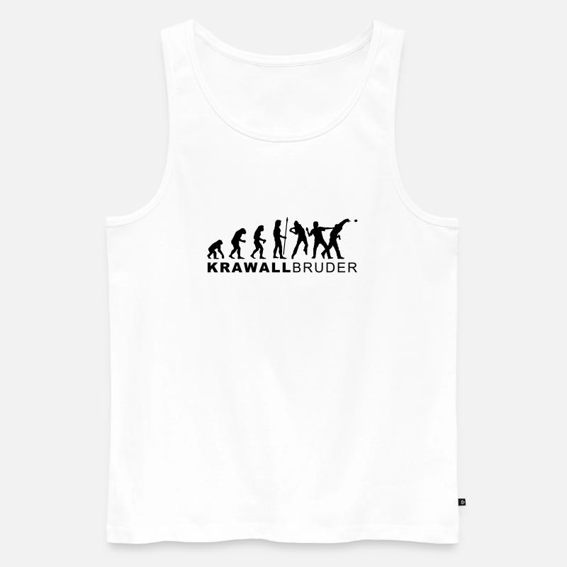 evolution_krawallbruder2 - Men's Premium Organic Tank Top - white