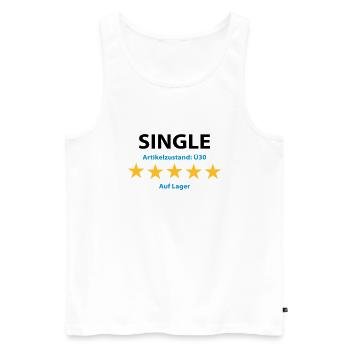 5 Star Single - 30 + - Men's Premium Organic Tank Top - white - Front - AI Model Male 178 light (178cm)