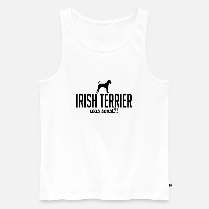 IRISH TERRIER was sonst - Männer Premium Bio Tank Top - Weiß