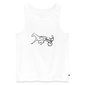 Trotting horse - Men's Premium Organic Tank Top - white - Front - Michal (187cm)