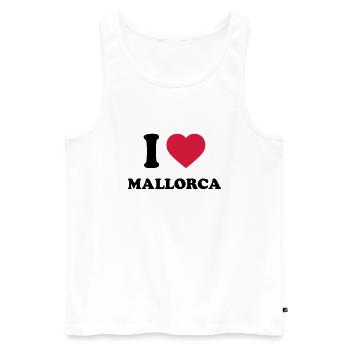 I Heart Mallorca - Männer Premium Bio Tank Top - Weiß - Vorne - Michal (187cm)