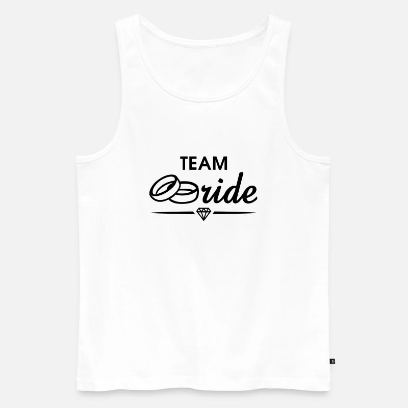 TEAM Bride Diamond - Männer Premium Bio Tank Top - Weiß