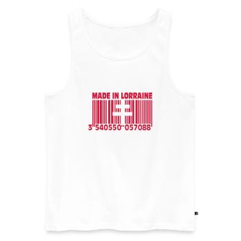 Made in Lorraine II - Men's Premium Organic Tank Top - white - Front - AI Model Male 178 light (178cm)