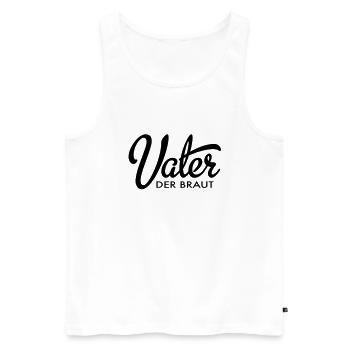 Vater der Braut - Männer Premium Bio Tank Top - Weiß - Vorne - AI Model Male 178 light (178cm)