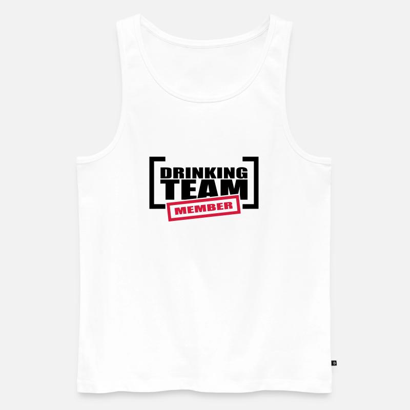 Drinking Team Member - Männer Premium Bio Tank Top - Weiß