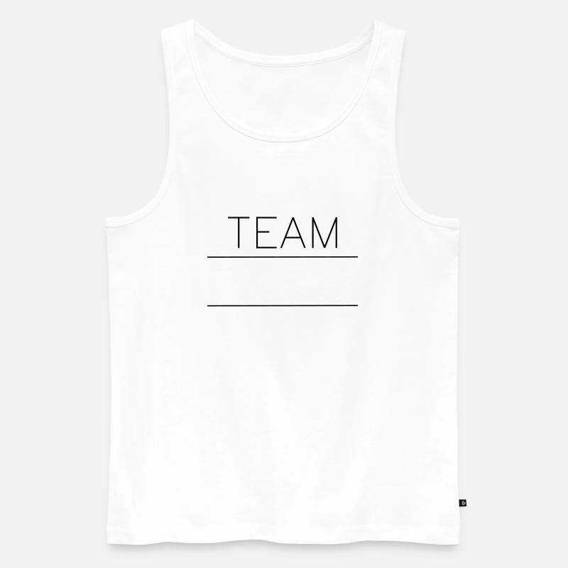 TEAM mit Platzhalter - Männer Premium Bio Tank Top - Weiß